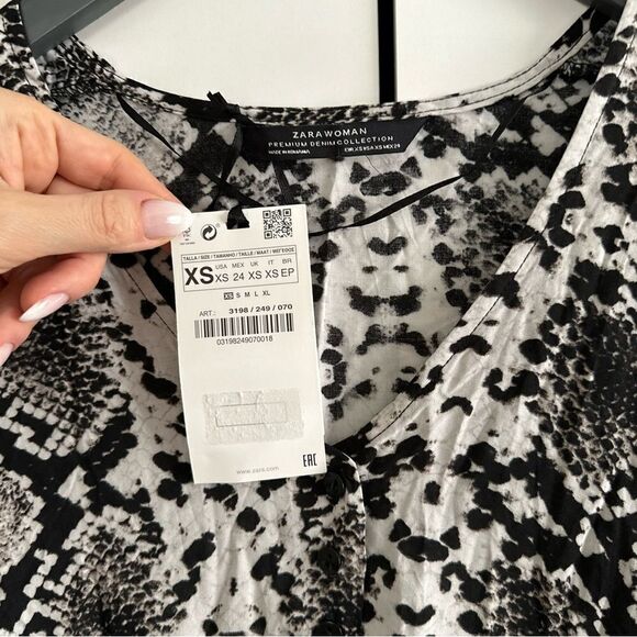 Zara Oversized Snake Print Dress - Picture 3 of 5